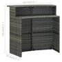 Voir la diapositive 6 : VIDAXL Ensemble de bar de jardin avec coussins 3 pcs Gris