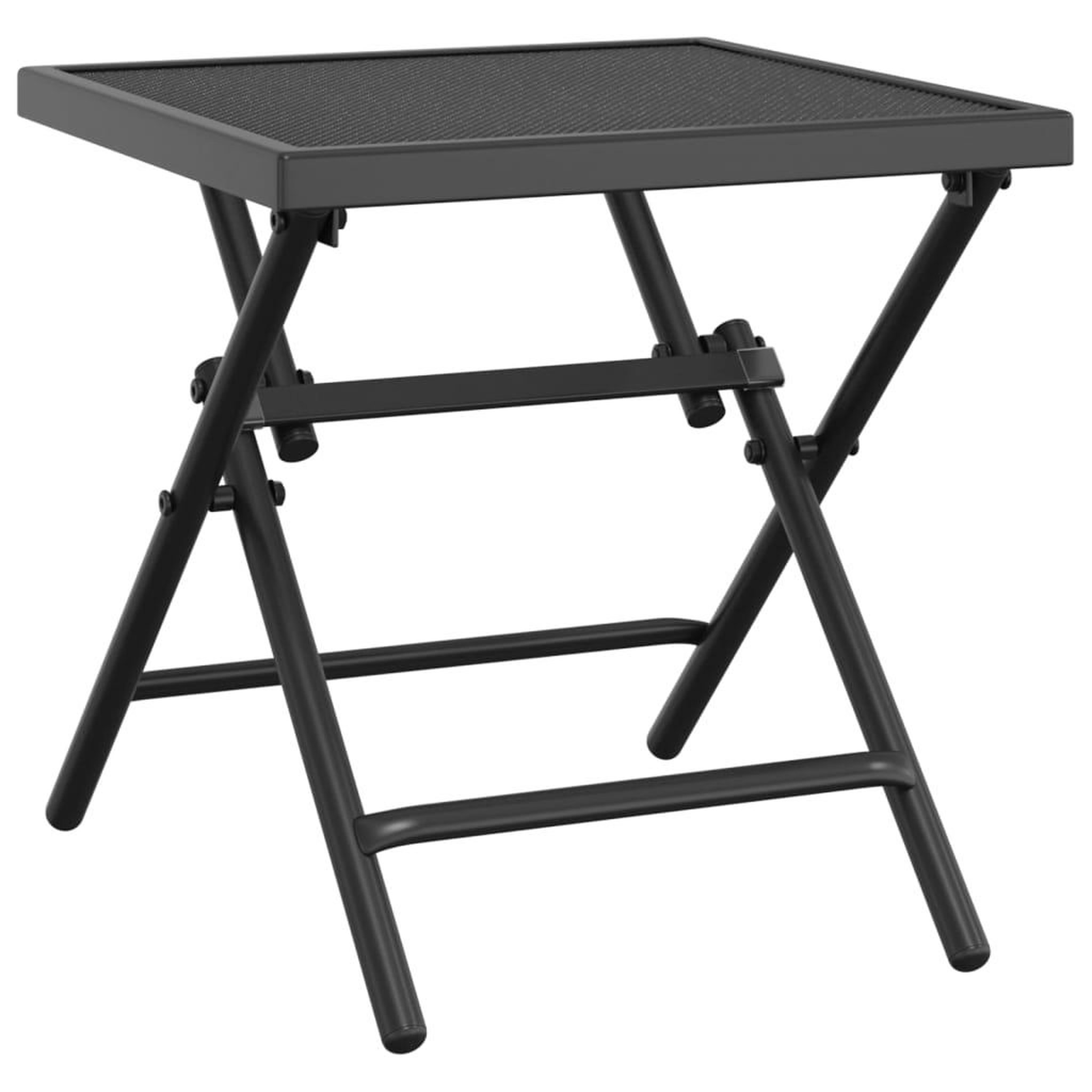 Voir la diapositive 2 : VIDAXL Table de jardin pliable anthracite 38x38x38 cm Treillis d'acier