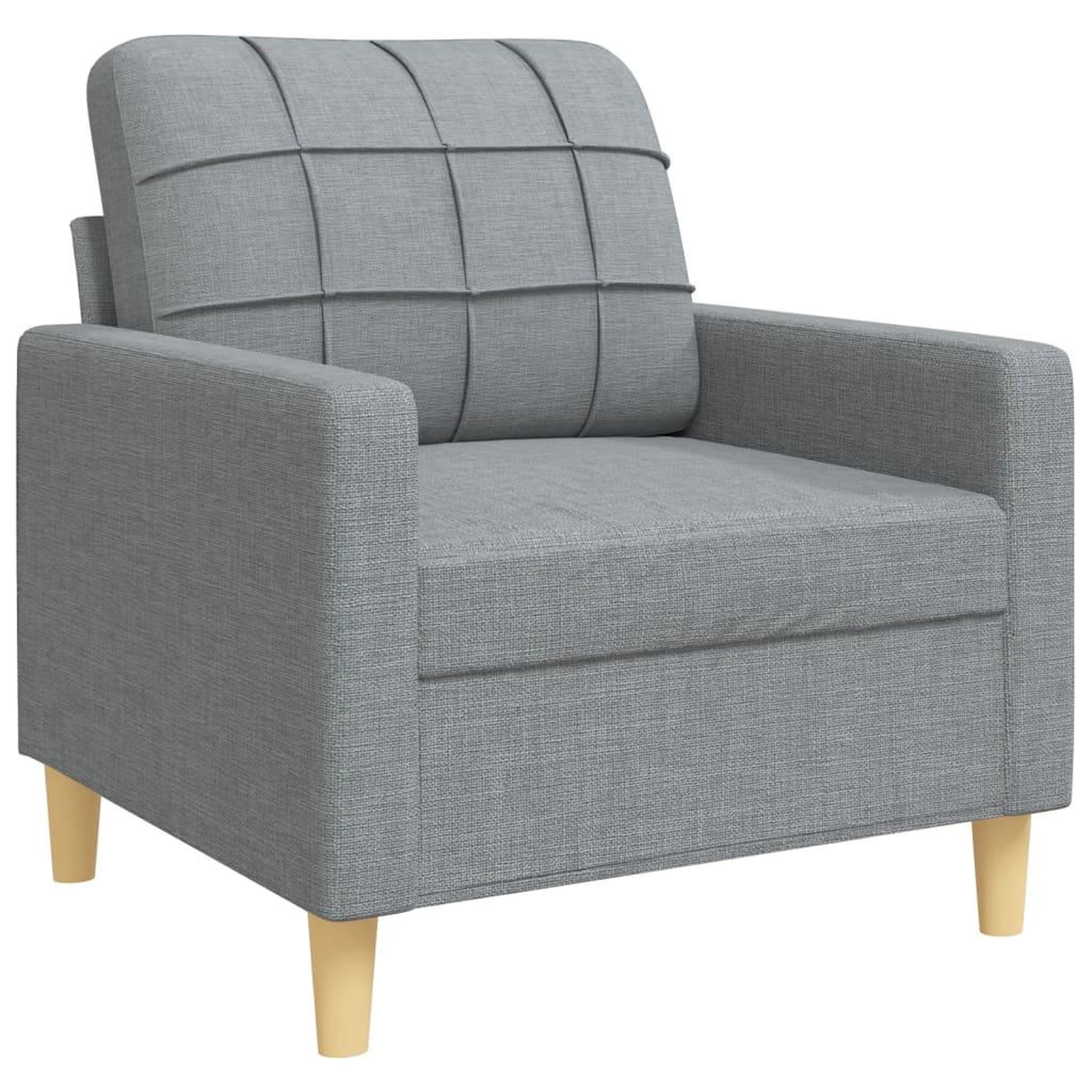 Voir la diapositive 4 : VIDAXL Ensemble de canapes 3 pcs coussins decoratifs gris clair tissu