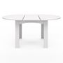 Voir la diapositive 3 : ID MARKET Table à manger extensible ronde DONA 4-8 personnes blanc 110-150 cm