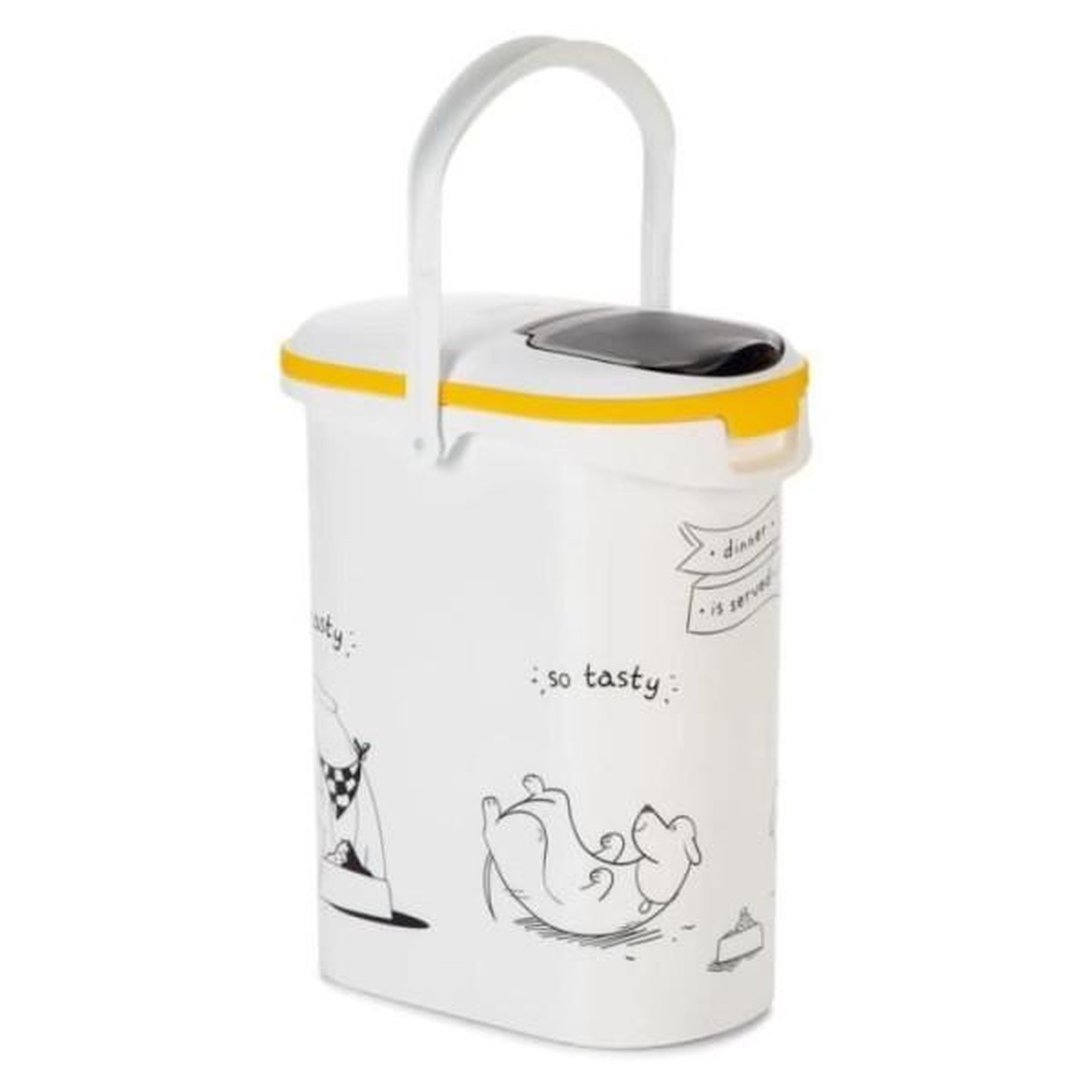 Voir la diapositive 2 : CURVER CURVER Conteneur a croquettes pour chien 4 kg - 10L - Le diner et servi