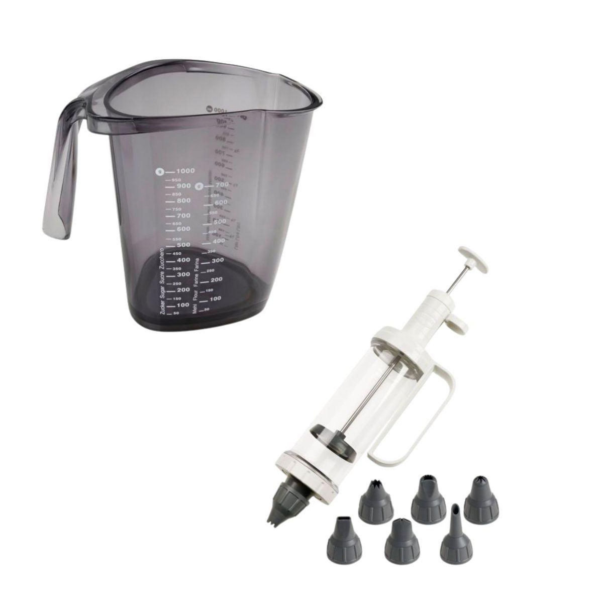 DR.OETKER Lot verre doseur et seringue à pâtisserie Dr. Oetker Baker Edition