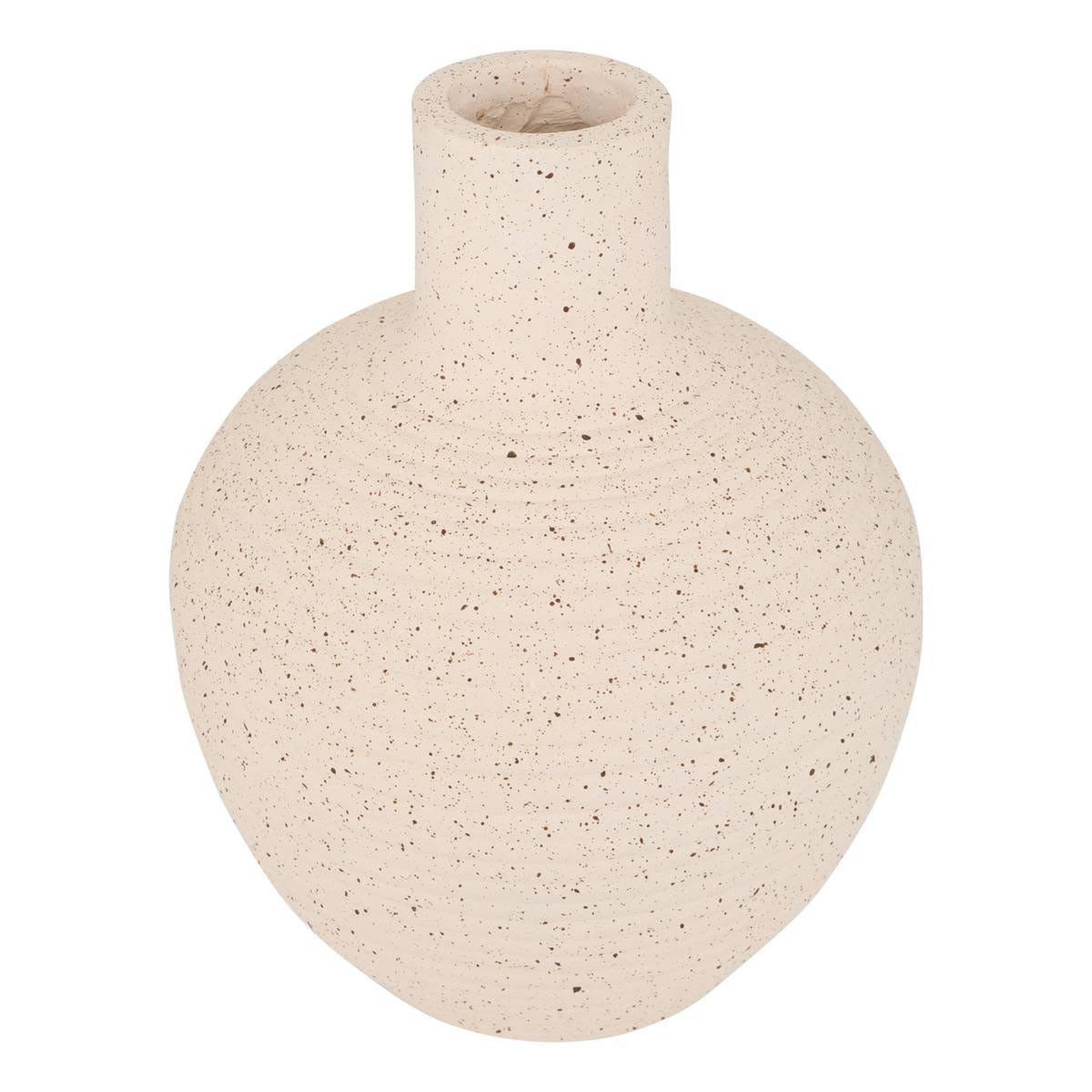 ATMOSPHERA Vase déco en magnésie  ted  43cm blanc
