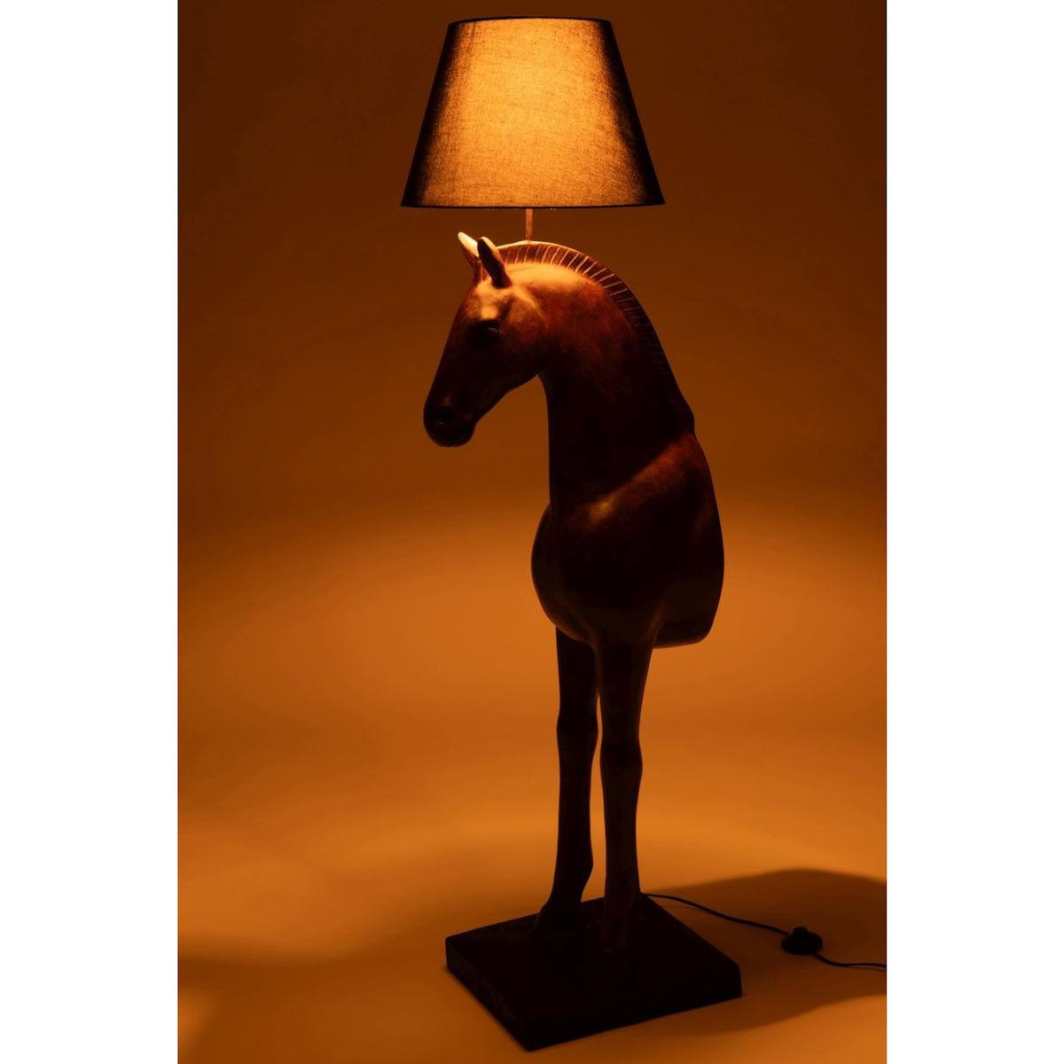 Paris Prix Lampadaire Cheval Face  Ronny  153cm Marron Foncé