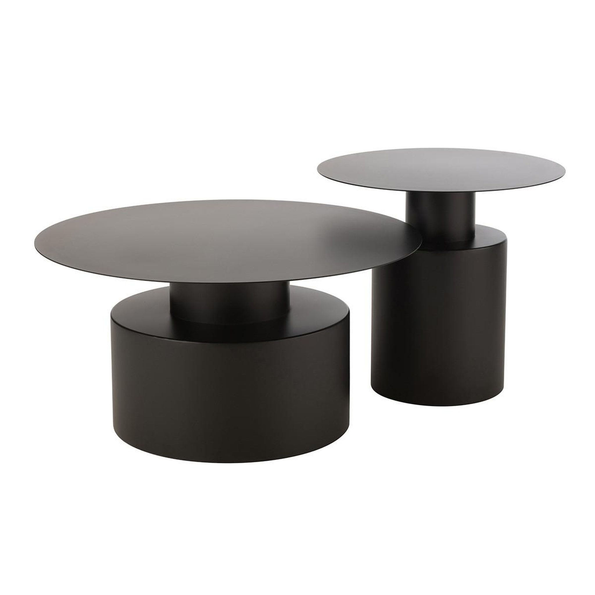 Voir la diapositive 4 : J-LINE Table basse en métal  gregorio  80cm noir