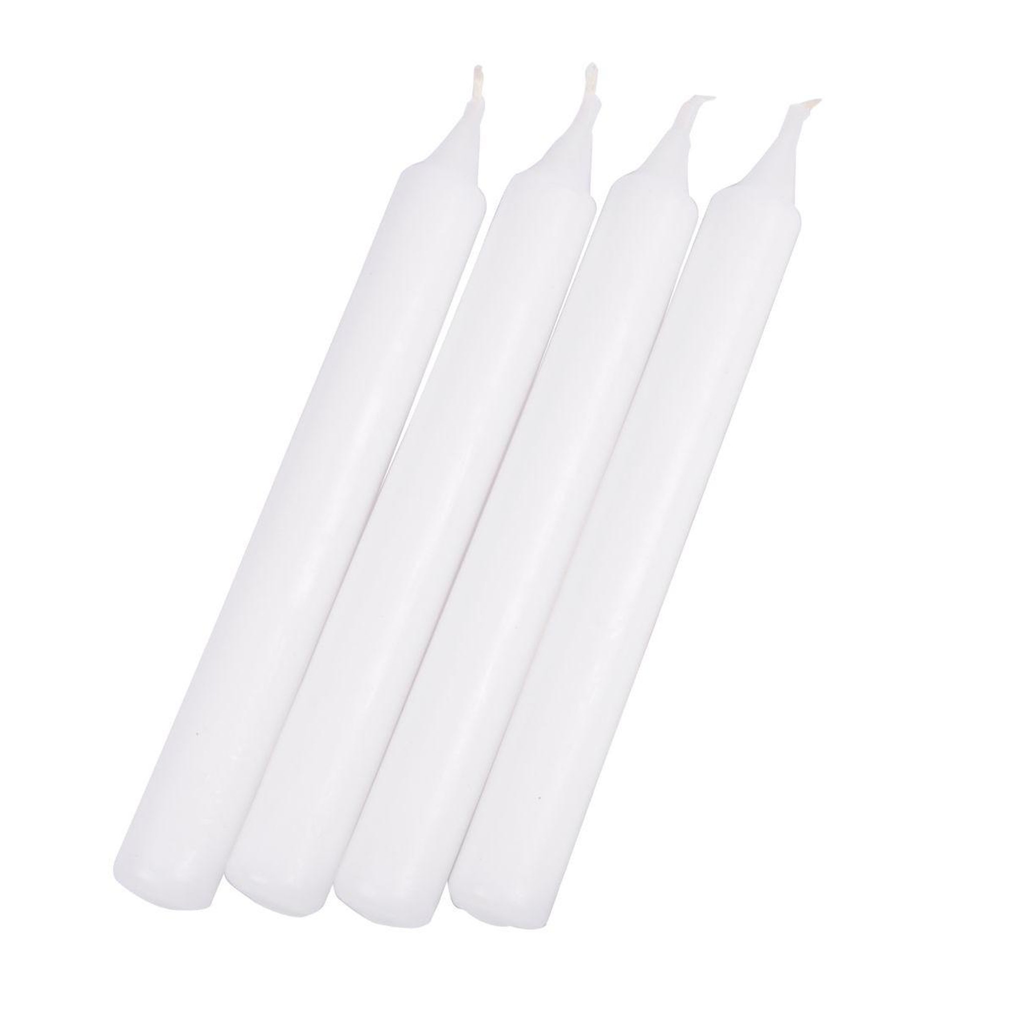 HOMEA Lot de 4 Bougies Chandelier  Essentiel  19cm Blanc