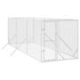 Voir la diapositive 3 : VIDAXL Chenil d'exterieur pour chiens argente 2x6x2 m acier galvanise