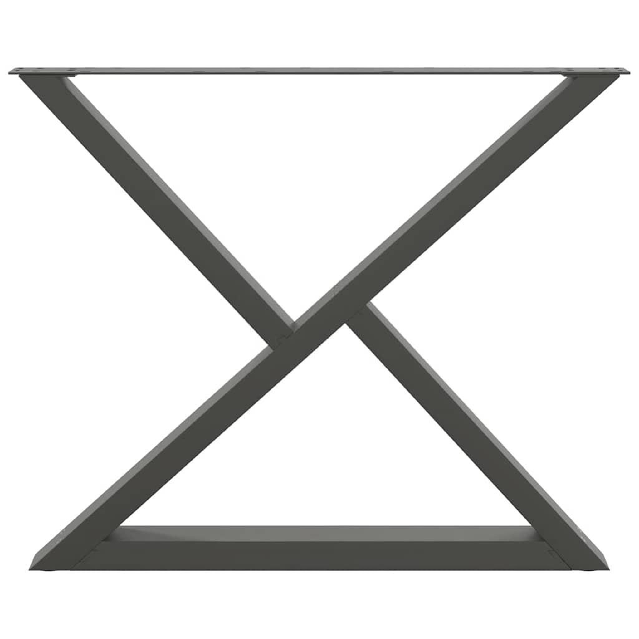 Voir la diapositive 5 : VIDAXL Pieds de table a manger 2 pcs anthracite 90x(72-73,3) cm acier