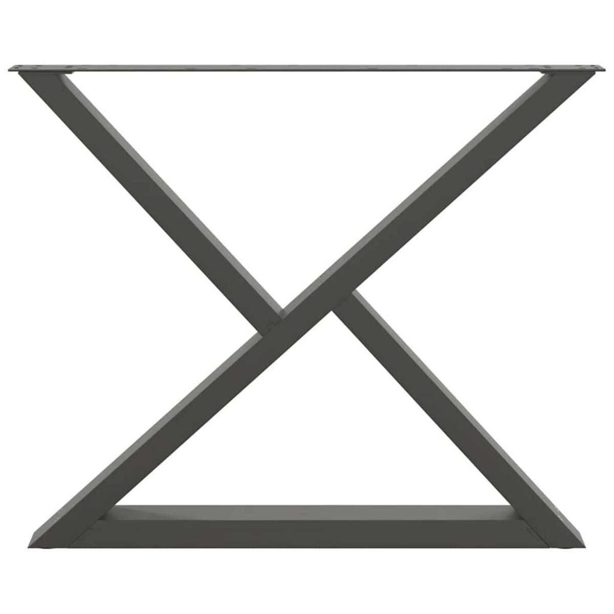 VIDAXL Pieds de table a manger 2 pcs anthracite 90x(72-73,3) cm acier