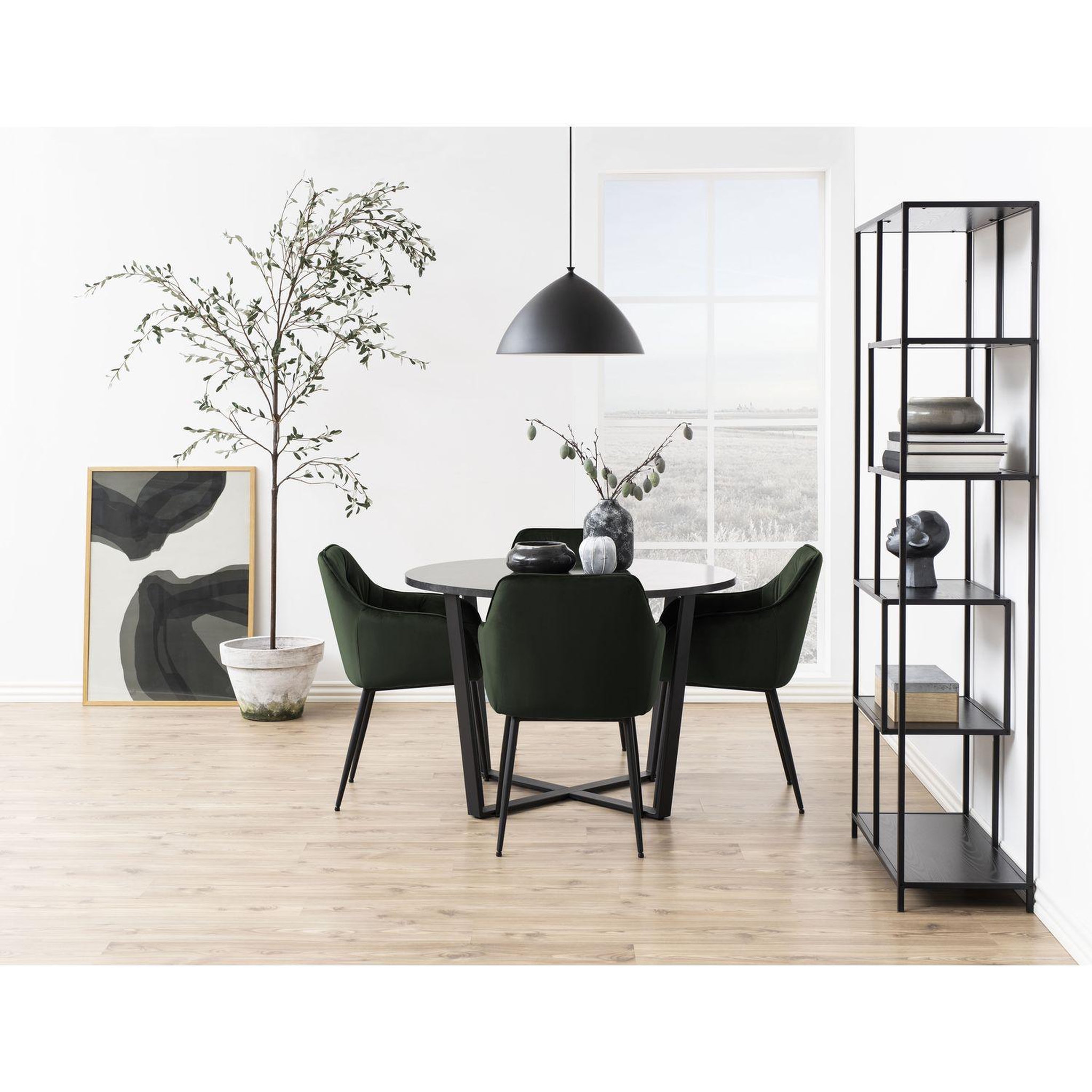 Voir la diapositive 5 : TOILINUX Lot de 2 chaises de salle à manger florie avec accoudoirs effet velours
