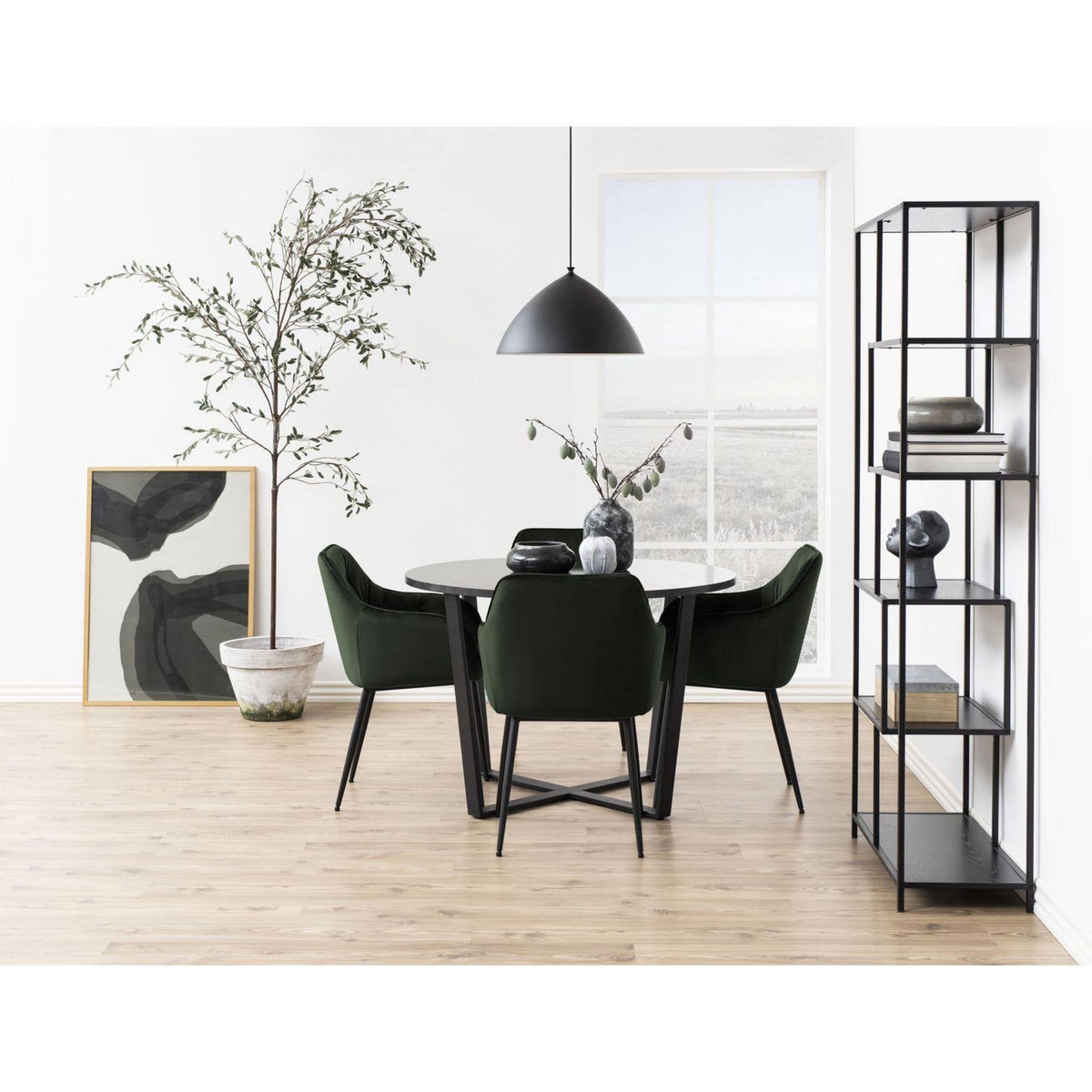 TOILINUX Lot de 2 Chaises de salle à manger Florie avec accoudoirs effet velours