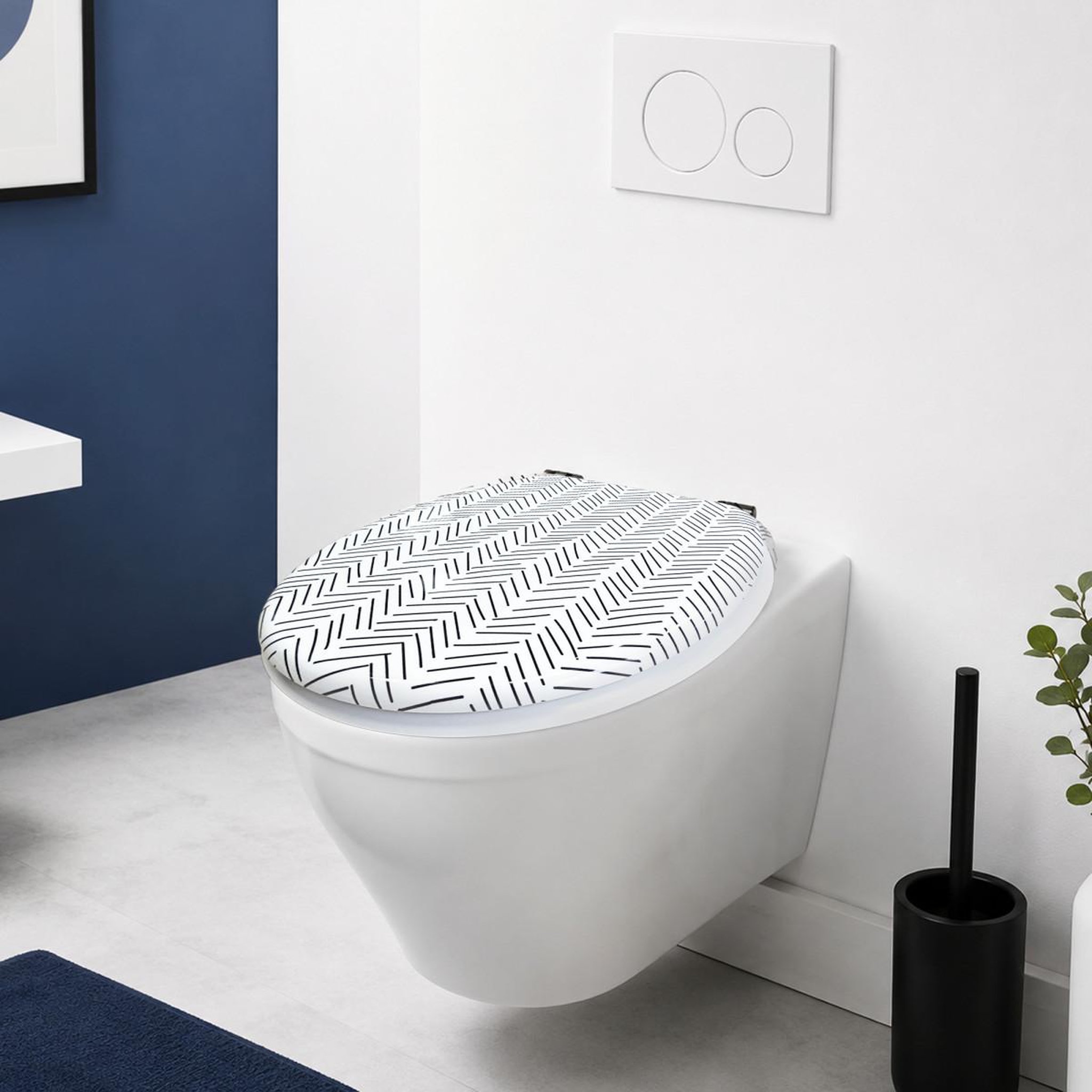 Voir la diapositive 3 : GUY LEVASSEUR Abattant wc thermodur chevron - frein de chute chevron