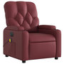 Voir la diapositive 3 : VIDAXL Fauteuil de massage inclinable electrique rouge bordeaux