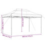 Voir la diapositive 6 : VIDAXL Tente de reception pliable escamotable marron 440x292x315 cm