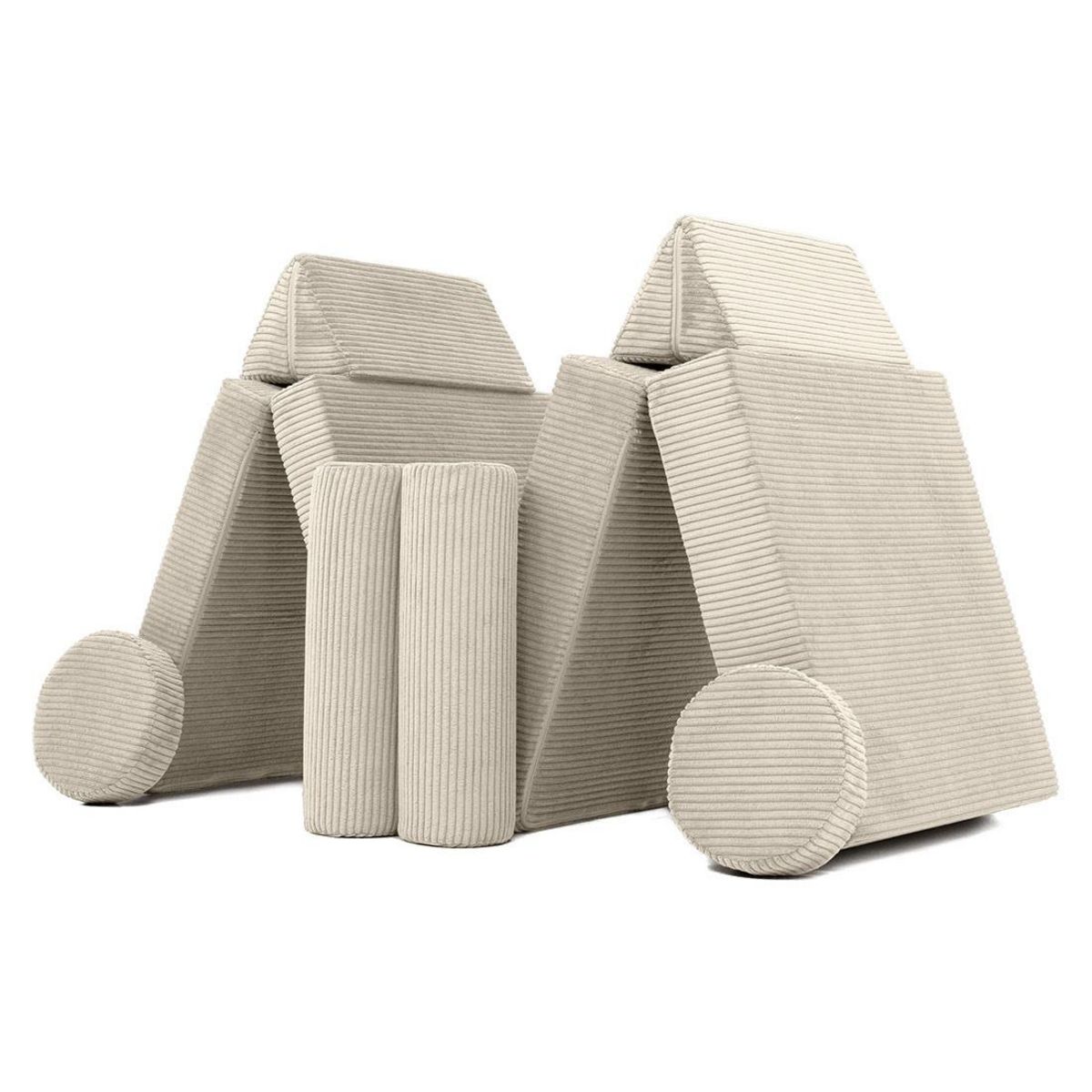 BEST MOBILIER Ines - canapé droit 2 places en velours côtelé