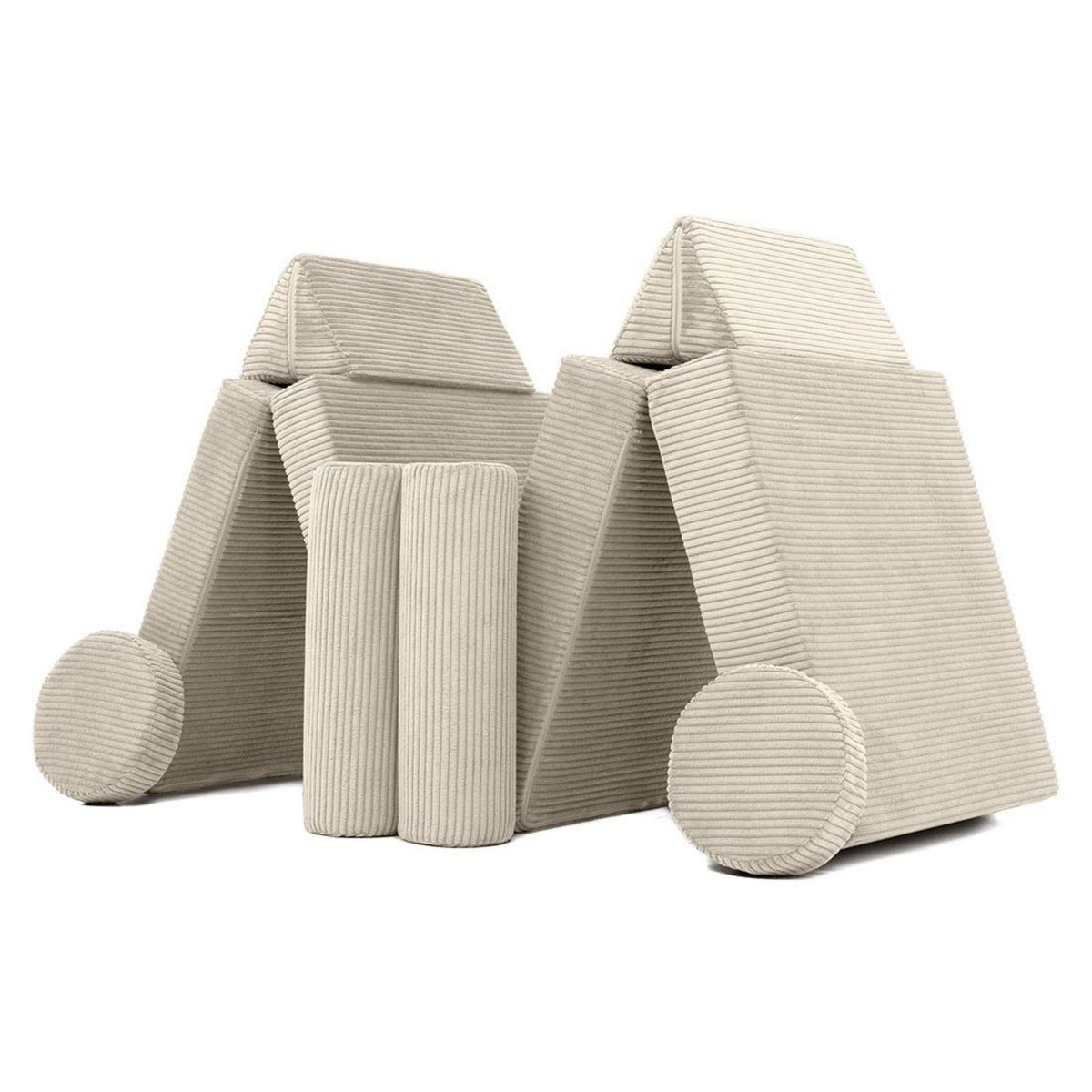 BEST MOBILIER Ines - canapé droit 2 places en velours côtelé