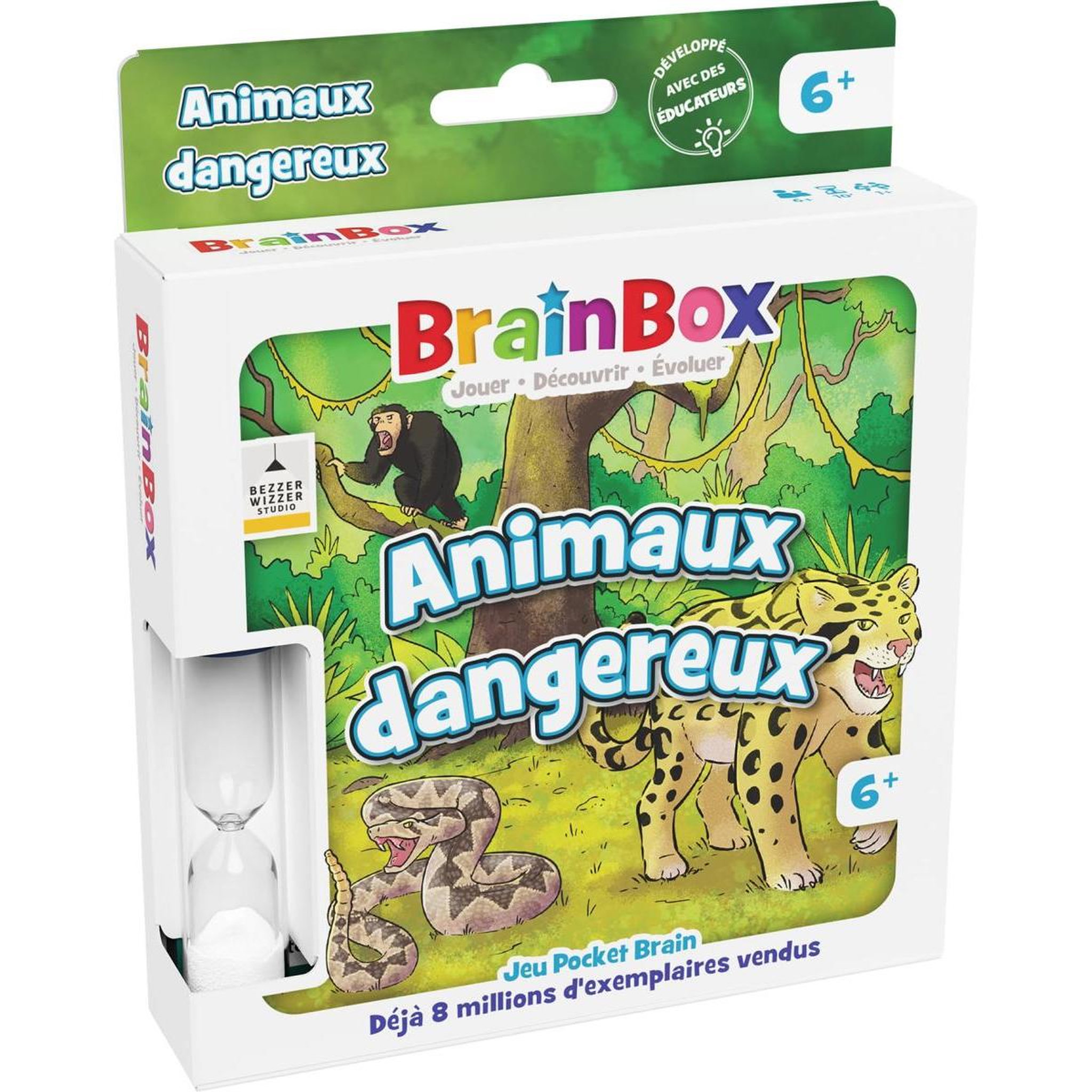 BRAINBOXGAMES BrainBox Pocket : Animaux Dangereux - Jeux de société
