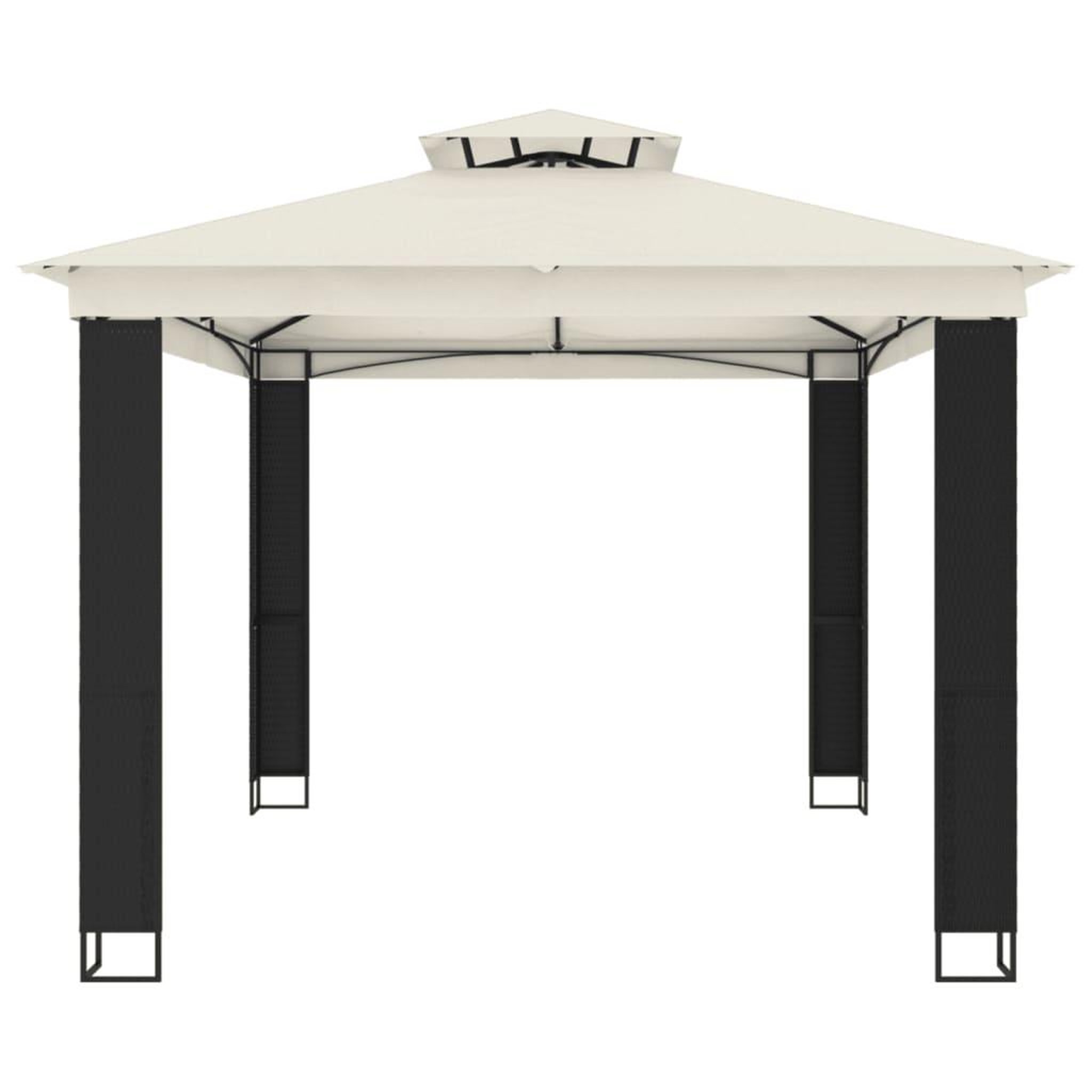 Voir la diapositive 4 : VIDAXL Tonnelle a double toit creme 3,94x2,96 m acier