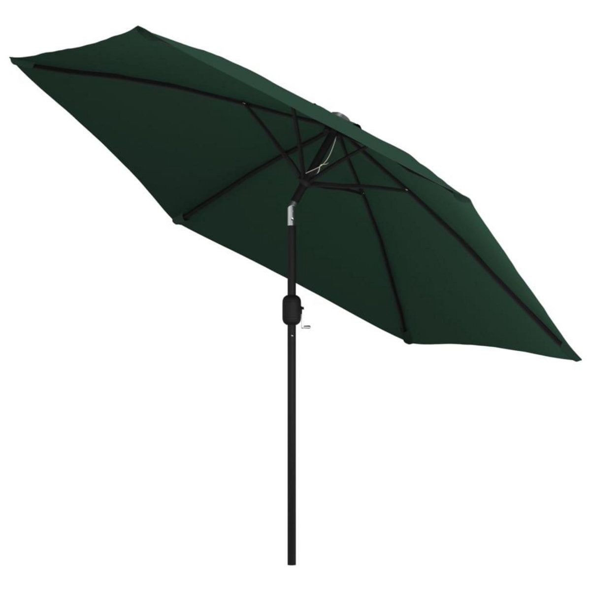 VIDAXL Parasol de jardin en porte-a-faux avec LED 3 m vert