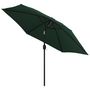 Voir la diapositive 4 : VIDAXL Parasol de jardin en porte-a-faux avec LED 3 m vert