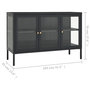 Voir la diapositive 6 : VIDAXL Buffet Anthracite 105x35x70 cm Acier et verre