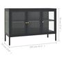 Voir la diapositive 6 : VIDAXL Buffet Anthracite 105x35x70 cm Acier et verre