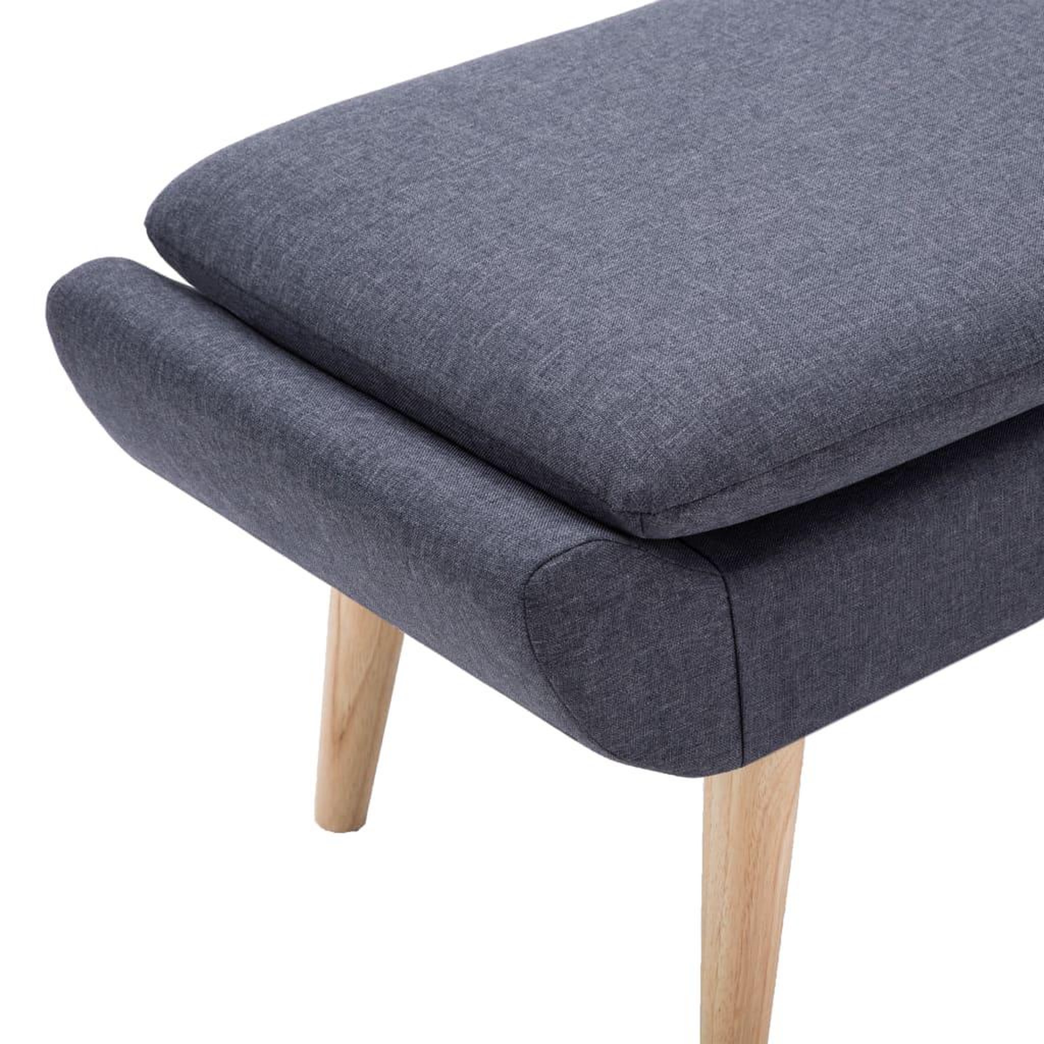 Voir la diapositive 4 : VIDAXL Repose-pied Tapisserie en tissu 73 x 43 x 42 cm Gris fonce