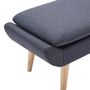 Voir la diapositive 4 : VIDAXL Repose-pied Tapisserie en tissu 73 x 43 x 42 cm Gris fonce