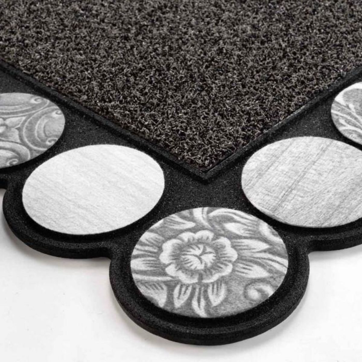 Paris Prix Tapis d'Entrée Déco  Volea  45x75cm Gris