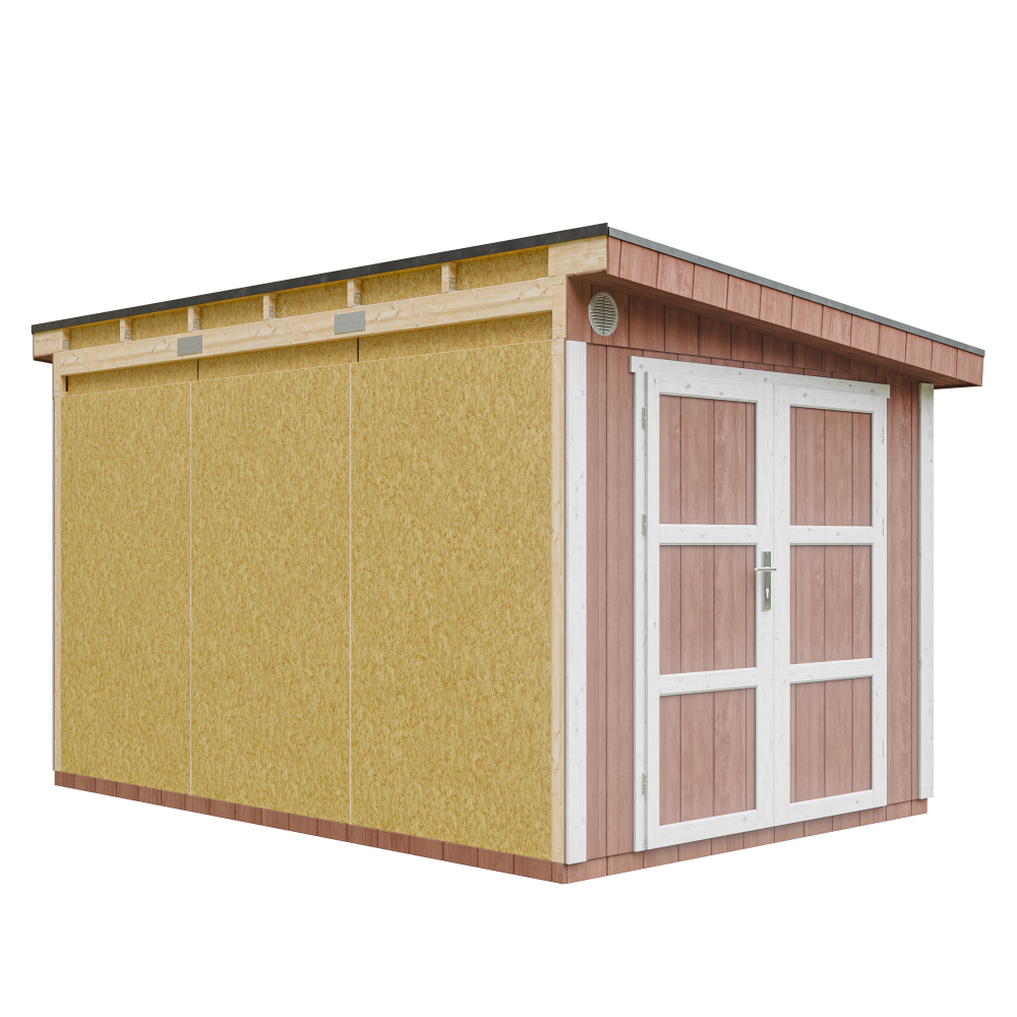 Voir la diapositive 1 : TIMBELA Abri de jardin qualité premium 8,68 m² h231x248x412 cm avec plancher et paroi latérale m939