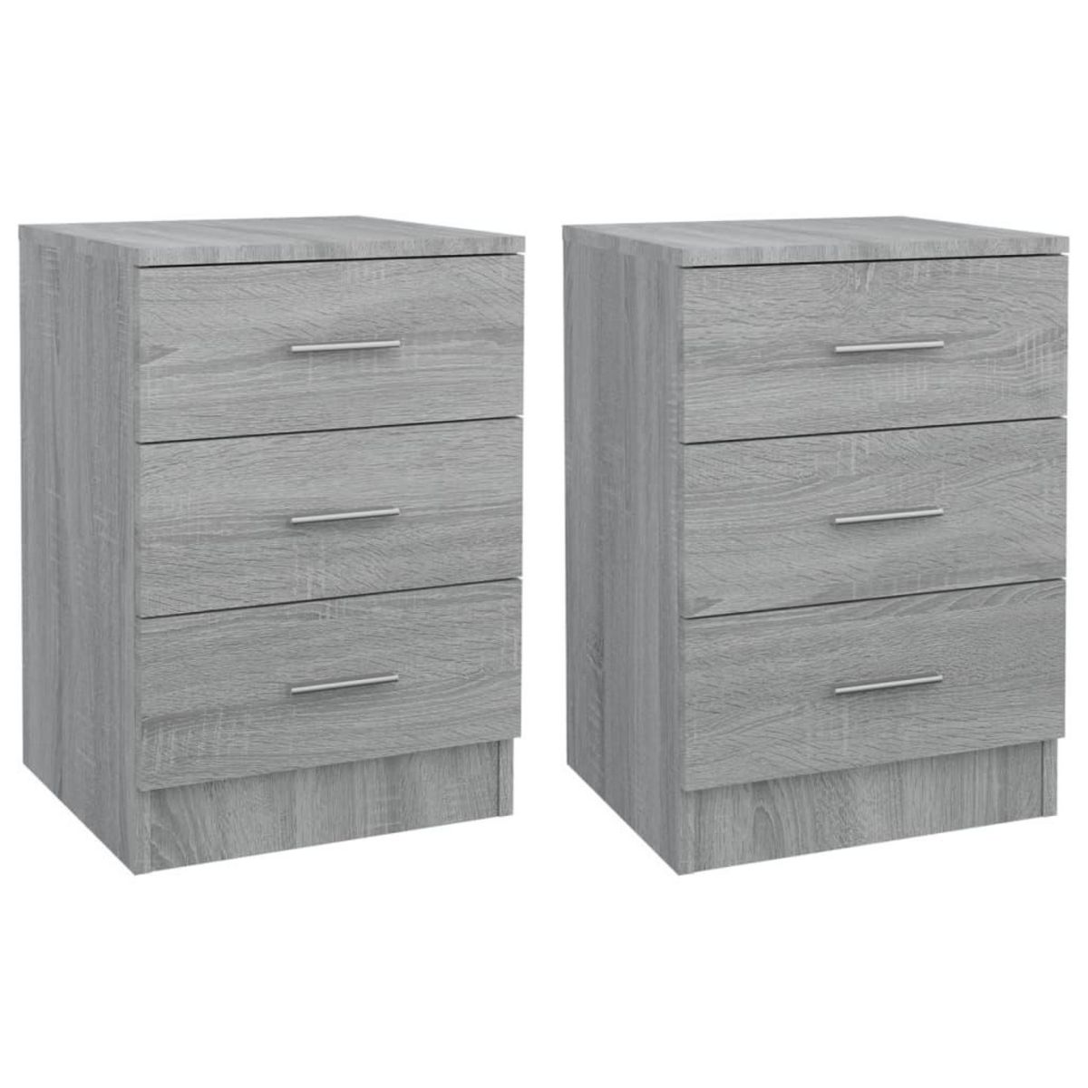 VIDAXL Tables de chevet 2 pcs Sonoma gris 38x35x56cm Bois d'ingenierie