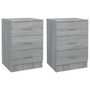 Voir la diapositive 2 : VIDAXL Tables de chevet 2 pcs Sonoma gris 38x35x56cm Bois d'ingenierie