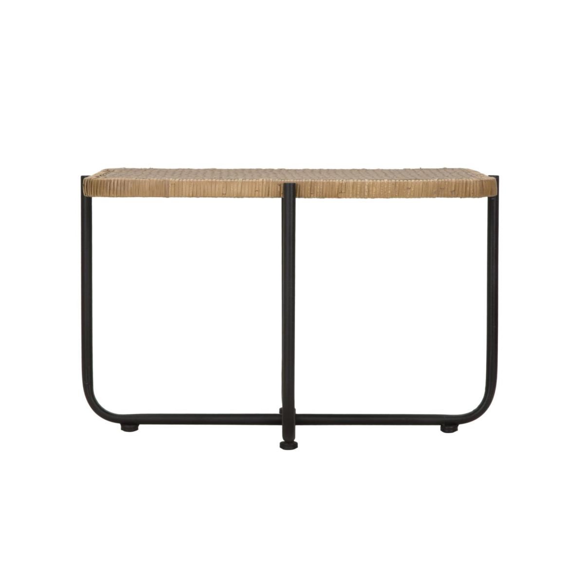 Voir la diapositive 2 : Paris Prix Table basse en rotin  cebu  75cm naturel & noir