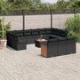 Voir la diapositive 1 : VIDAXL Salon de jardin avec coussins 14 pcs noir resine tressee