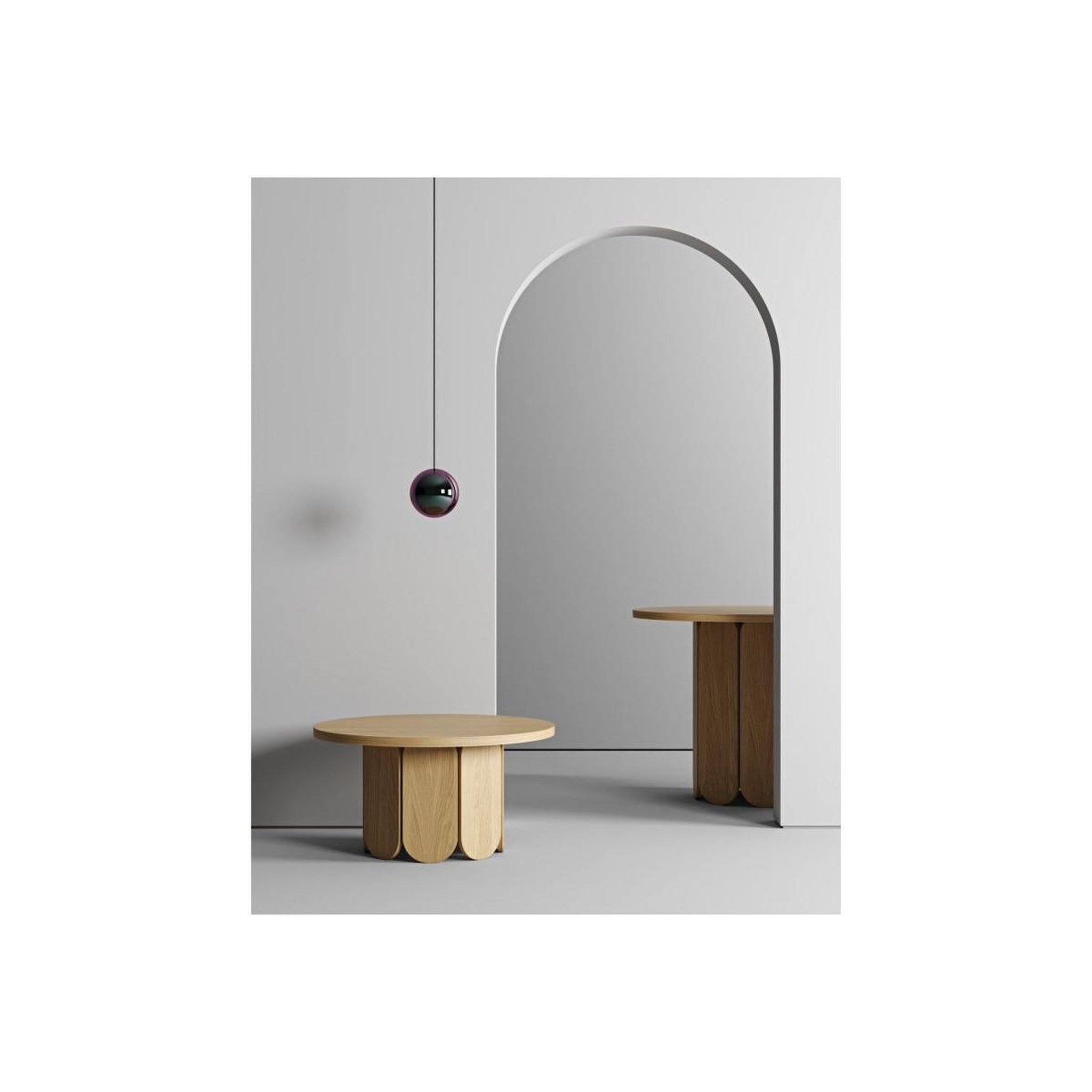Voir la diapositive 3 : Paris Prix Table basse ronde design  soft  78cm naturel