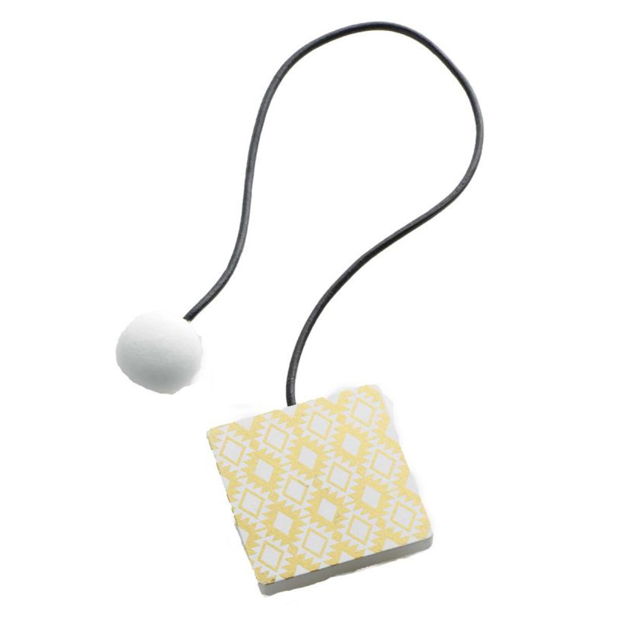 Douceur d'Intérieur Embrasse de rideau aimantée  arlequin  43cm blanc