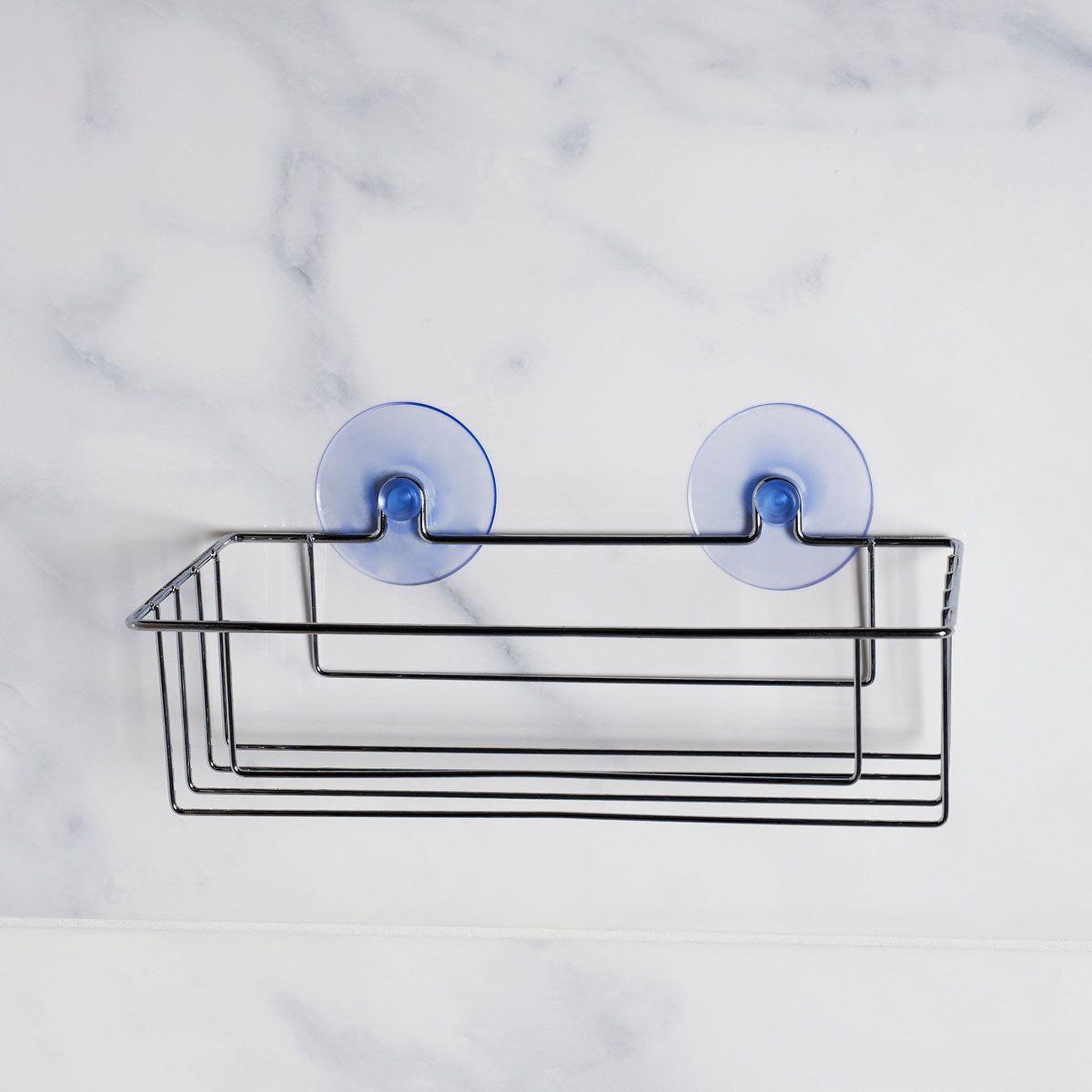 Voir la diapositive 2 : Douceur d'Intérieur Panier de douche ventouse  filaire basic  25cm chrome