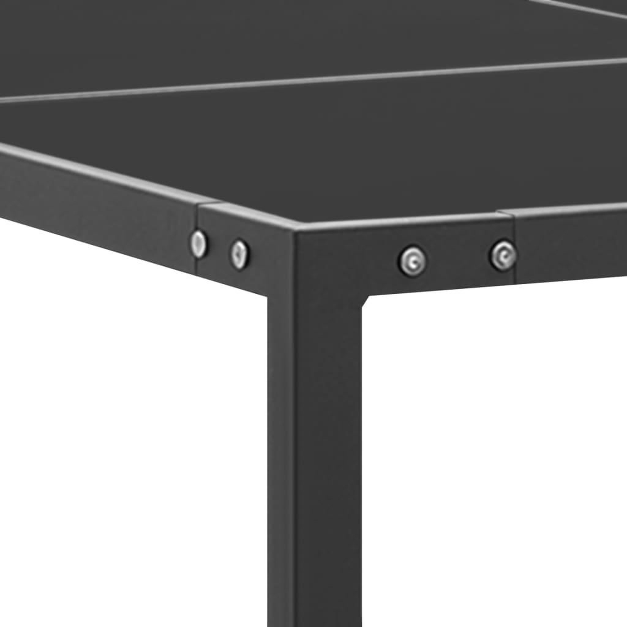 Voir la diapositive 3 : VIDAXL Table de jardin anthracite 130x130x72 cm acier et verre