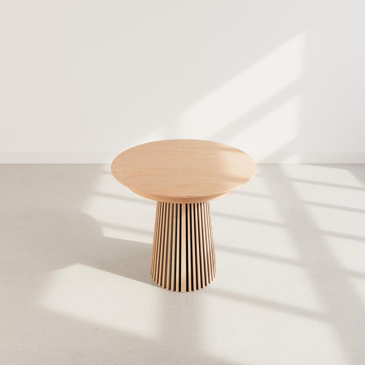 LISA DESIGN Freya - table à manger ronde extensible - effet bois - 4 à 8 personnes