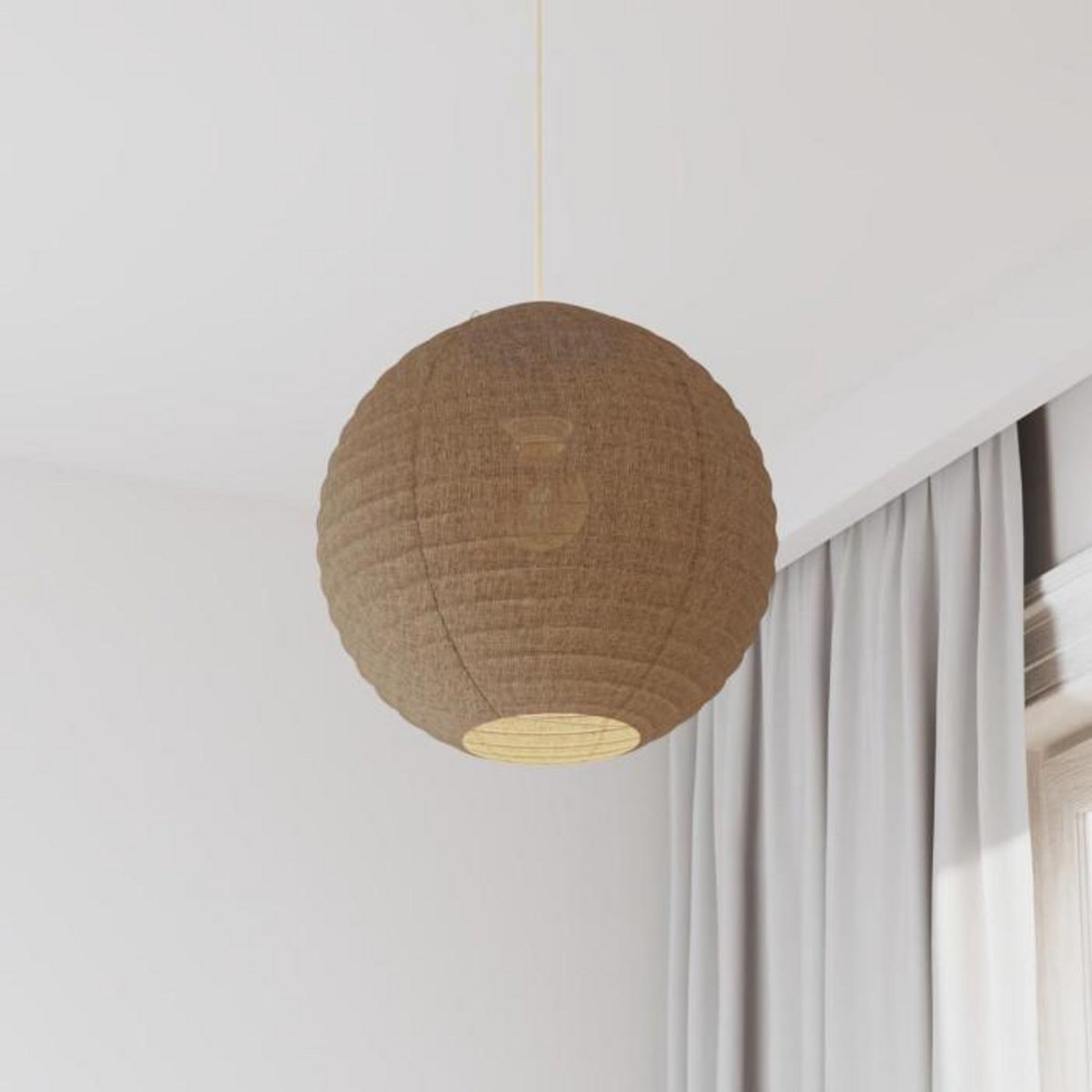 ATMOSPHERA Lanterne Japonaise Boule  Jordy  35cm Beige