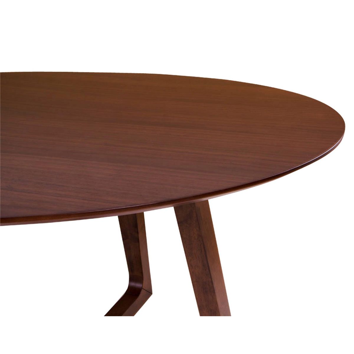 LISA DESIGN Solin - table à manger ronde - bois plaquage noyer - 4 personnes