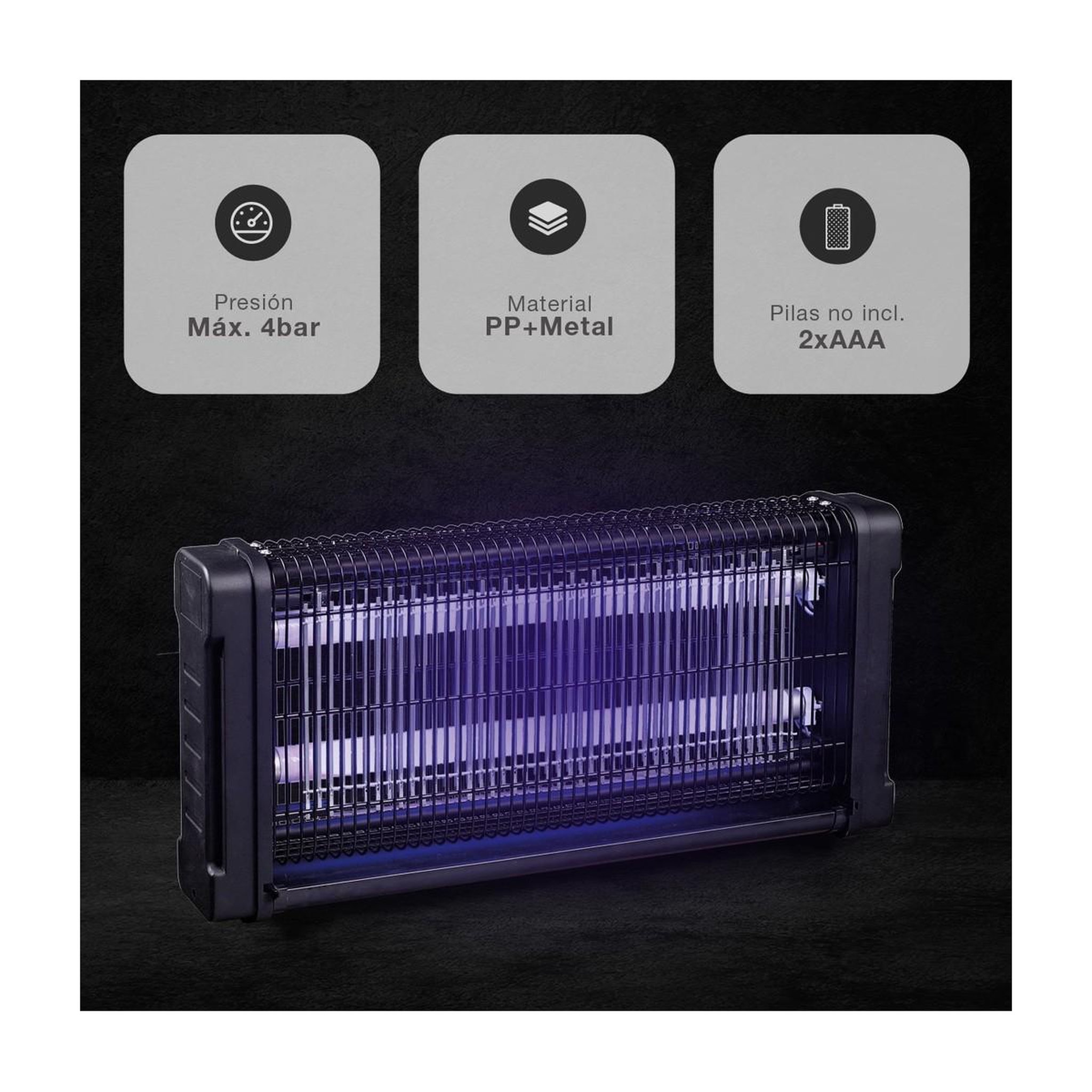Voir la diapositive 5 : INTEC Lampe anti moustique 40w néon uv intérieur/extérieur piège à insectes 150m2 grille haute tension anti mouches insectes volants