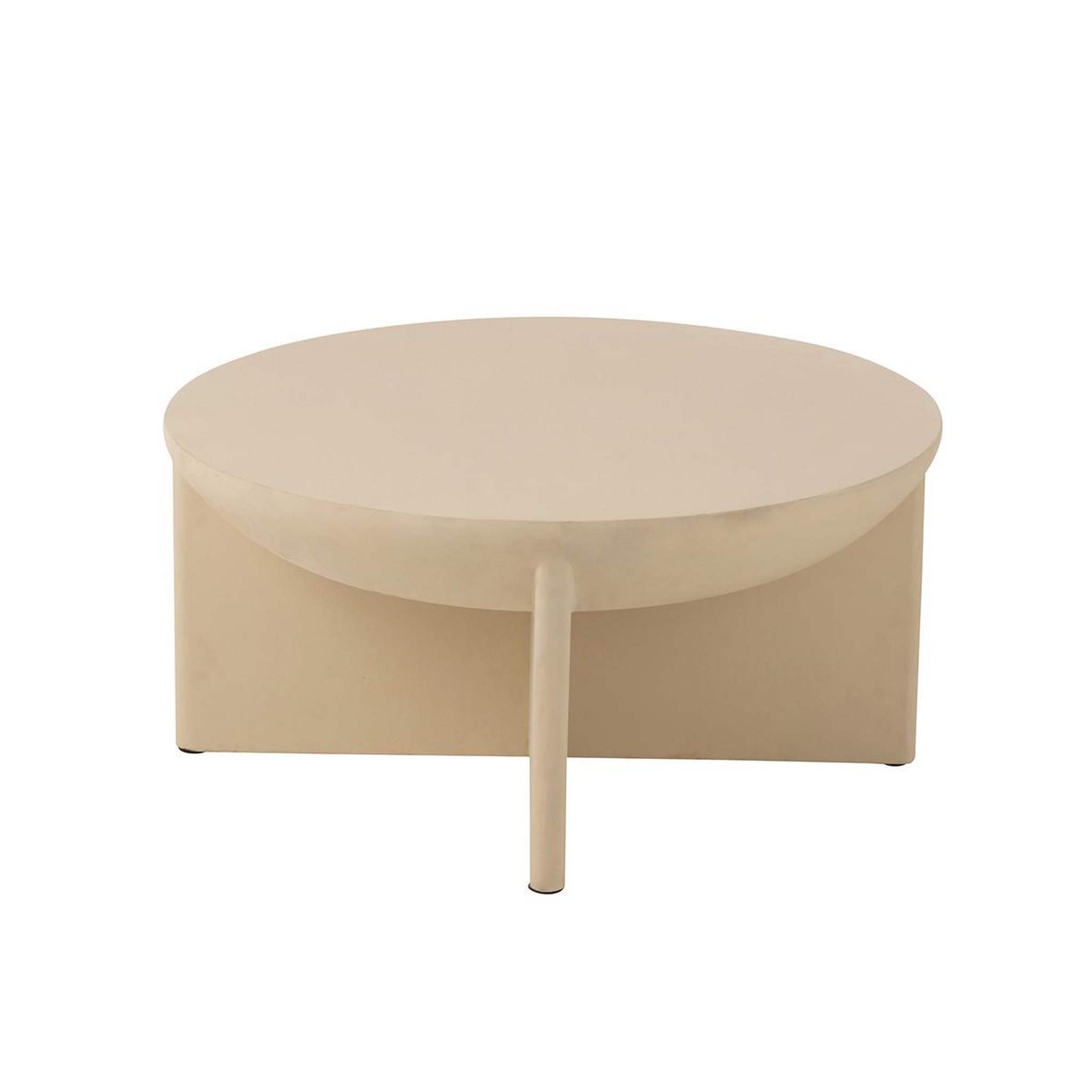 Voir la diapositive 3 : J-LINE Table basse design en bois  cave  90cm beige