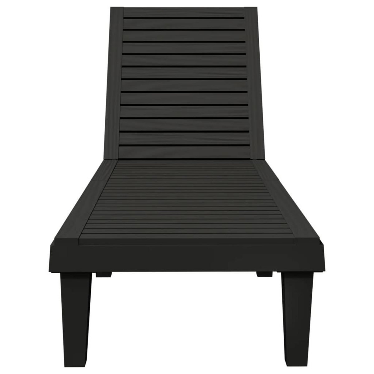 VIDAXL Chaises longues lot de 2 noir 155x58x83 cm polypropylene