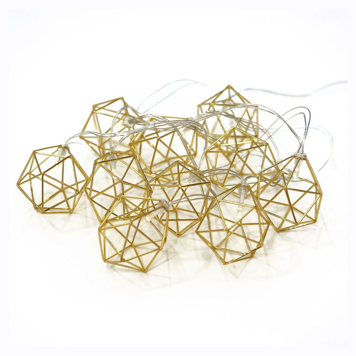 GARDENSTAR Guirlande solaire 10 lanternes géométriques 3,80m