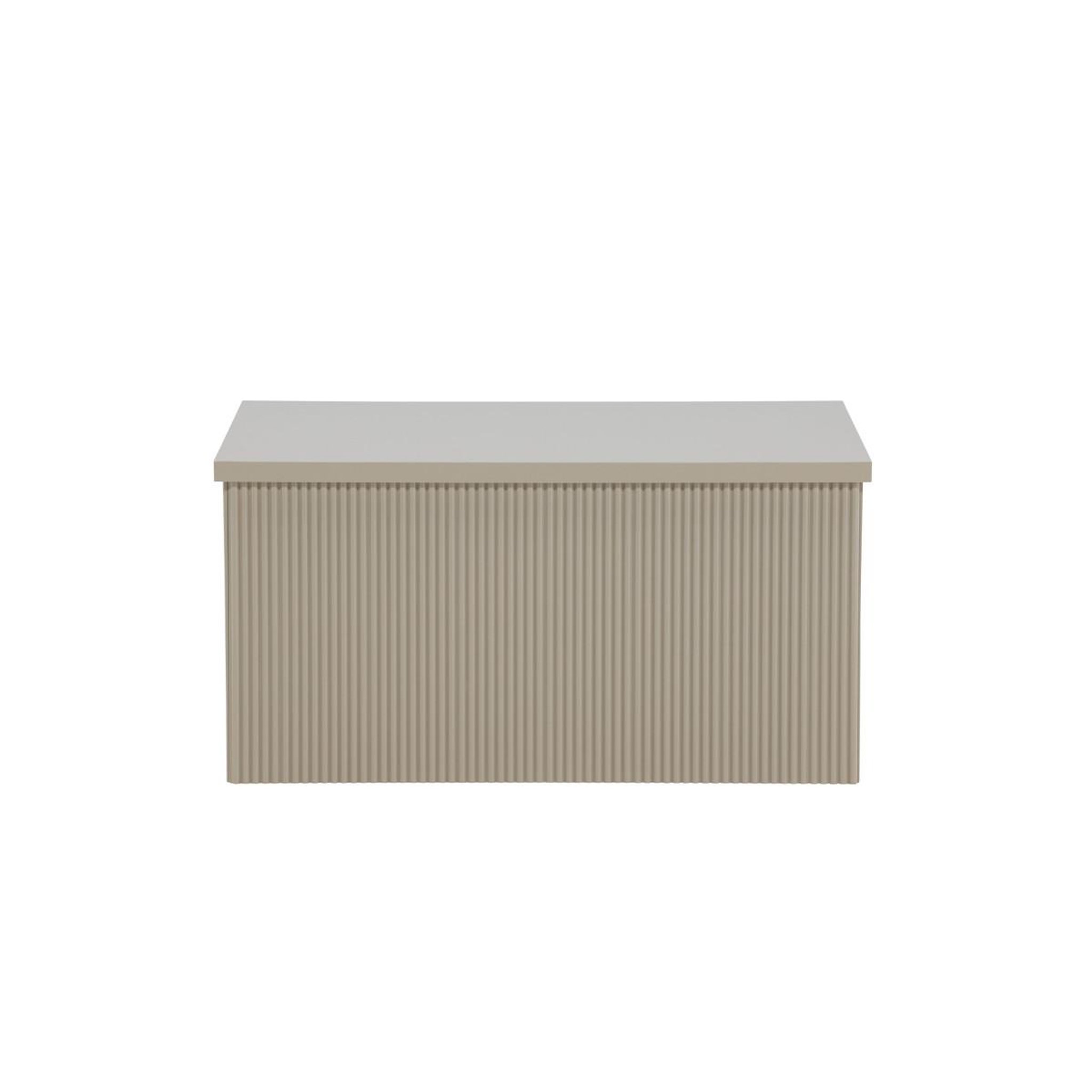 Voir la diapositive 2 : Paris Prix Table basse nervurée  lenox  80cm beige