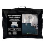 SOLEIL D'OCRE Ensemble couette et parure 7 Pièces BOHEME pour lit en 140x200 cm, par Soleil d'ocre. Coloris disponibles : Gris, Vert, Bleu, Noir, Beige