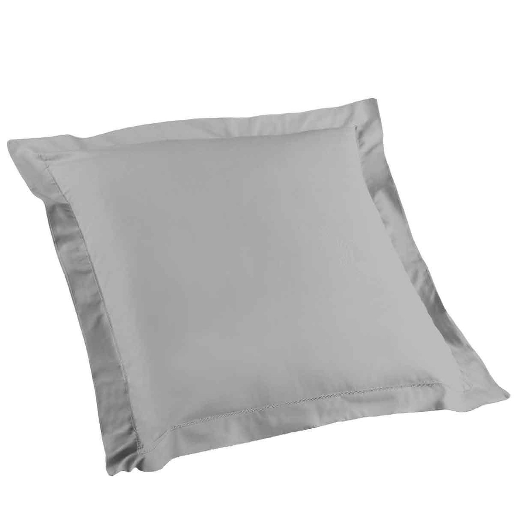 Douceur d'Intérieur Taie d'Oreiller en Coton Bio  Biolina  63x63cm Gris
