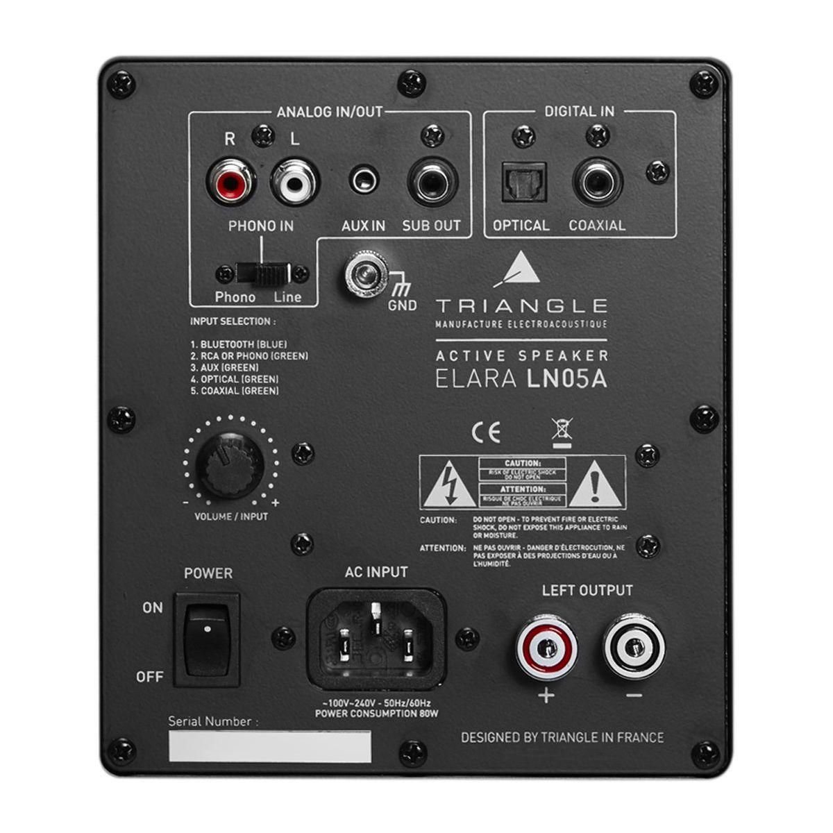 Triangle Enceinte colonne ELARA LN05A Chataignier x2