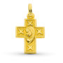 Voir la diapositive 1 : L'ATELIER D'AZUR Pendentif  - Médaille Croix Vierge Or 18 Carats 750 Jaune - Chaine Offerte